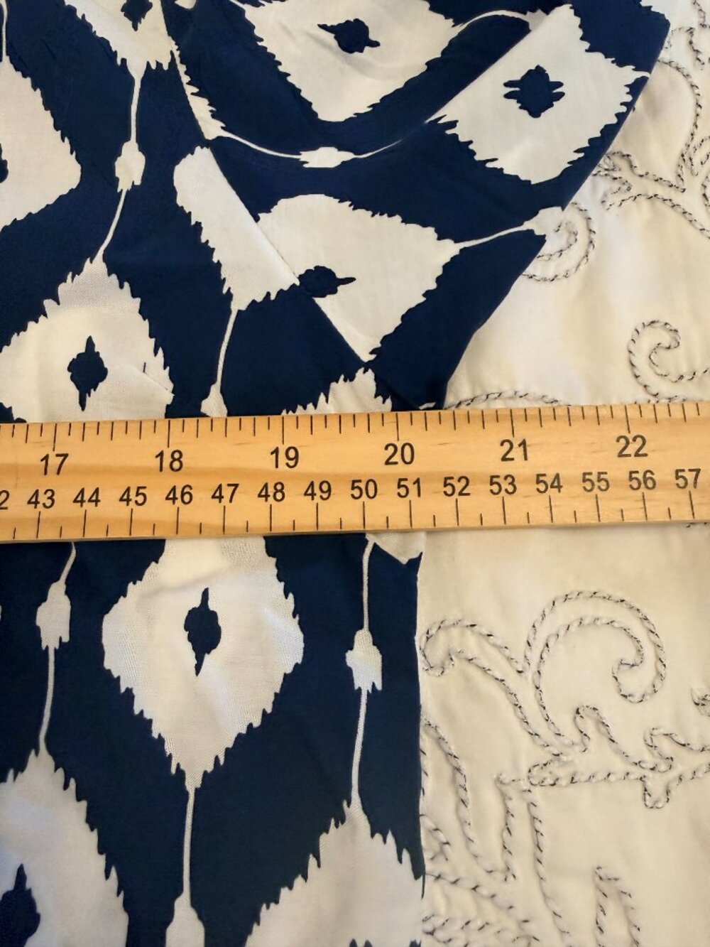 Walker & Wade Day Tripper Dress Sz M Blue Derby Diamond Shift Dress Midi Tunic - Picture 8 of 12